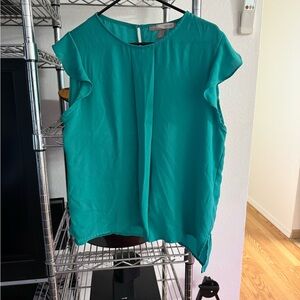 Forever 21 Vibrant Teal Cap Sleeve Blouse
